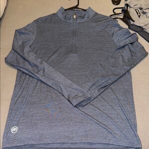 Travis Mathew Men's Blue Quarter-Zip Pullover